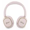 Guess Cuffie Bluetooth over-ear ENC Rectangle Metal Script Pink