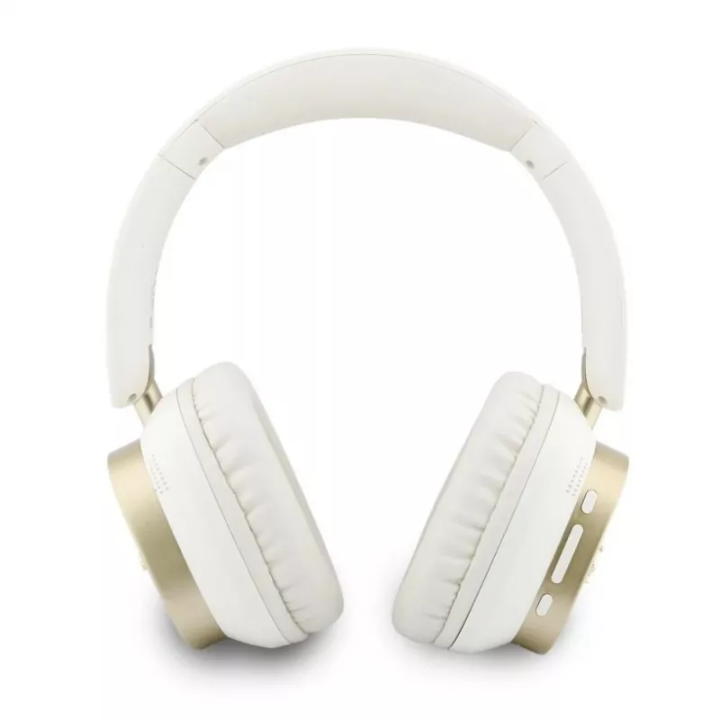 Guess cuffie Bluetooth ENC Rectangle Metal Script over-ear Bianco