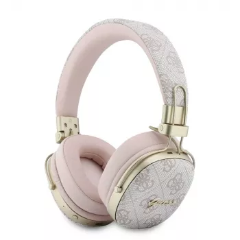Guess Cuffie Bluetooth over-ear ENC Metal 4G Script Logo Pink