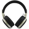 Guess cuffie Bluetooth over-ear con ENC, logo triangolo metallizzato, Nero