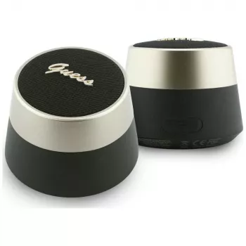GUESS altoparlante Bluetooth 5W Script MetalLogo Nero