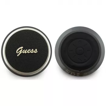 GUESS altoparlante Bluetooth 5W Script MetalLogo Nero