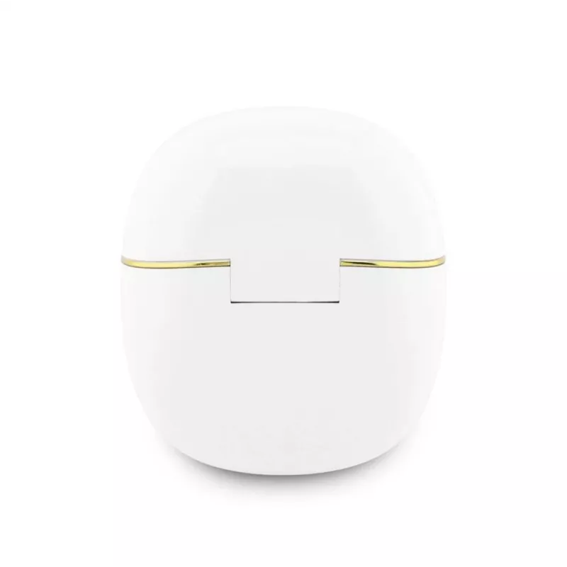GUESS Glossy Gold Line Classic TWS Earbuds Bianco