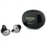 Guess Open-Wearable Cuffie Stereo Bluetooth con finitura metallica, parti elettroplaccate e logo classico nero