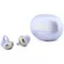 GUESS Cuffie wireless open-ear con finitura metallica e parti placcate, logo classico, Lila