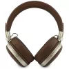 Guess GUE005460 Cuffie Bluetooth on-ear con ENC, Braun, logo triangolo metallizzato