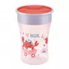NUK Magic Cup 230 ml rosso bicchiere di allenamento con bordo bevitore 360° per bambini da 8+ mesi, a tenuta stagna, senza BPA, lavabile in lavastoviglie