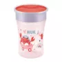 NUK Magic Cup 230 ml rosso bicchiere di allenamento con bordo bevitore 360° per bambini da 8+ mesi, a tenuta stagna, senza BPA, lavabile in lavastoviglie