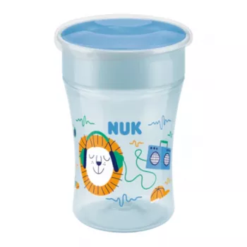 NUK Magic Cup 230ml bicchiere di allenamento blu bordo bevitore 360°