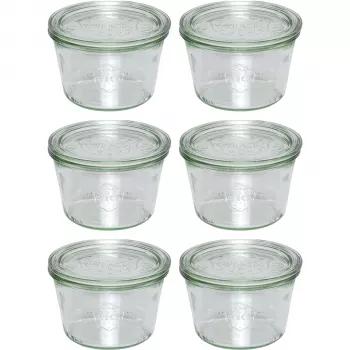 WECK barattolo con coperchio 370ml set da 6 pezzi