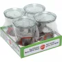 WECK barattolo per conserve 0,75L set da 4 pezzi - barattoli per conserve in vetro trasparente