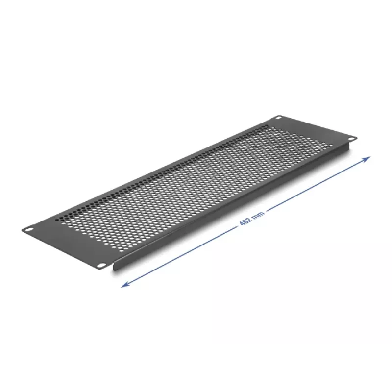 DELOCK pannello cieco 19 pollici con fori rotondi 3U nero