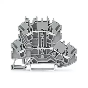 WAGO 2002-2201 TOPJOB S morsetto passante a 2 conduttori, 2,5 mm², 500 V, grigio