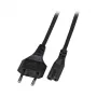 EFB Elektronik cavo di alimentazione, spina Euro a C7 180 gradi, 2 m, nero