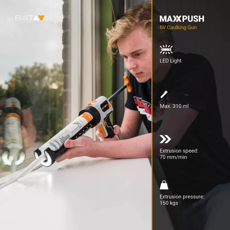 Batavia B.V. Maxxpush pistola per cartucce a batteria con LED