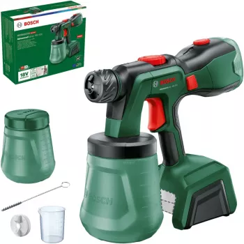 Bosch AdvancedSpray 18V-500 pistola a spruzzo per vernici a batteria (unità base, verde, POWER FOR ALL ALLIANCE)
