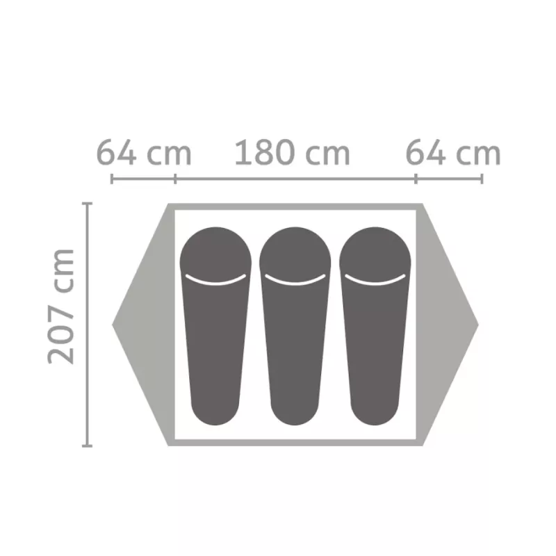 Salewa Latitude III tenda da 3 posti - Cactus/Grey