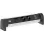 Ciabatta da scrivania Bachmann 708.001 CYCLE 2x Schuko CEE7/3 con interruttore, cavo 2m, alluminio/nero
