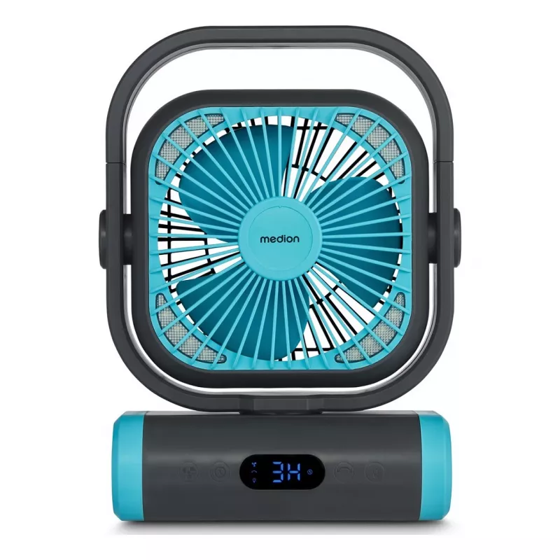 Ventilatore da campeggio MEDION LIFE Camping Fan E10 TF (MD 12065) grigio/blu