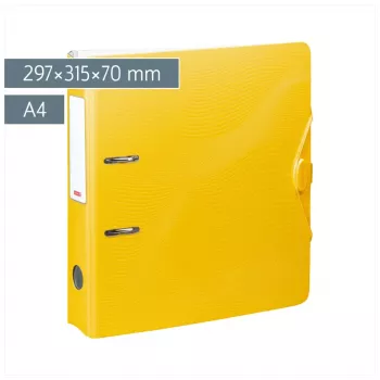 Raccoglitore con leva BRUNNEN WAVE A4 7 cm giallo polipropilene