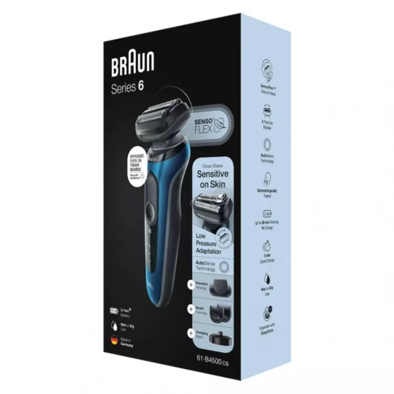 Braun Series 6 61-B4500cs rasoio a lamina blu