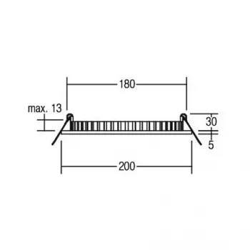 Brumberg 12217073 EB-Panel FLAT30 rotondo bianco 830 16W 24V LED pannello da incasso per soffitto