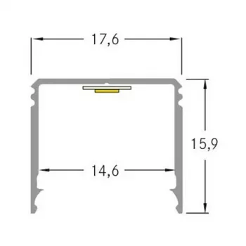 Brumberg 53381263 profilo AB QUALITYFLEX profilo in alluminio 2000mm