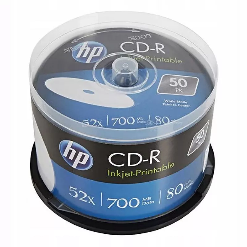 CD-R Verbatim DataLifePlus 700 MB 80 min 52x stampabili inkjet a mandrino confezione da 50
