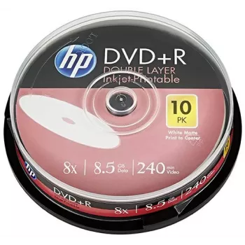 DVD+R DL Verbatim 8.5GB 8x HP stampabili a mandrino (10 dischi)