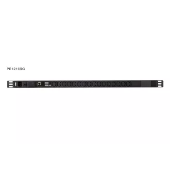 ATEN PE1216SG PDU metered con protezione da sovratensione, IEC C20 su 16x C13, montaggio rack 1U, 16A, 200-240V