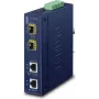 Planet IGT-2205AT convertitore media industriale 2 porte Gigabit Ethernet su SFP, IP30, da -40°C a 75°C