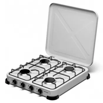 BROCK GS 004 W fornello a gas con quattro bruciatori LPG G30/G31 bianco