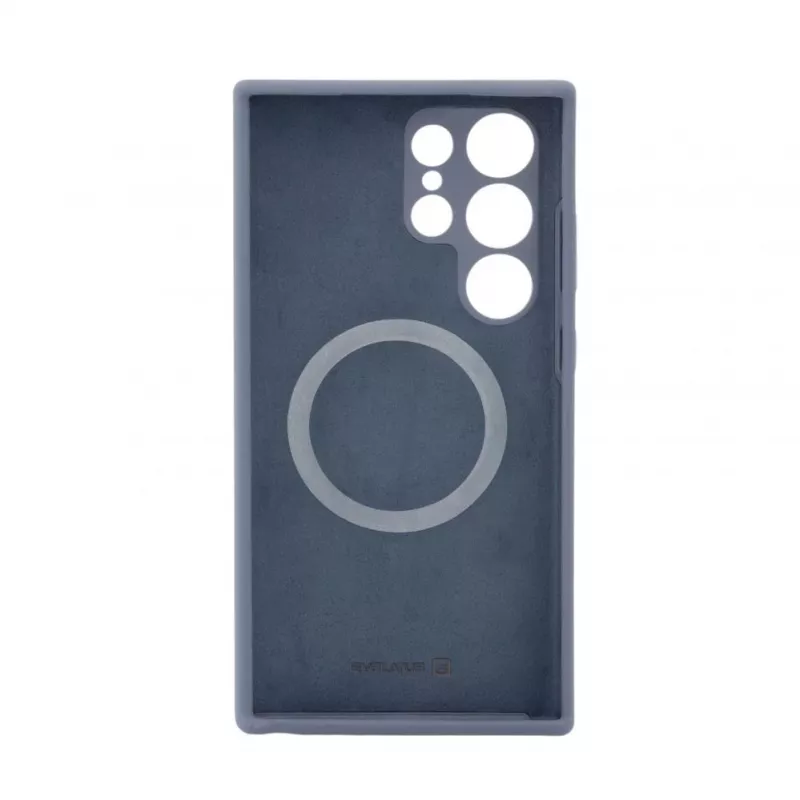 Evelatus Samsung Galaxy S24 Ultra custodia in silicone Premium MagSafe Soft Touch blu notte