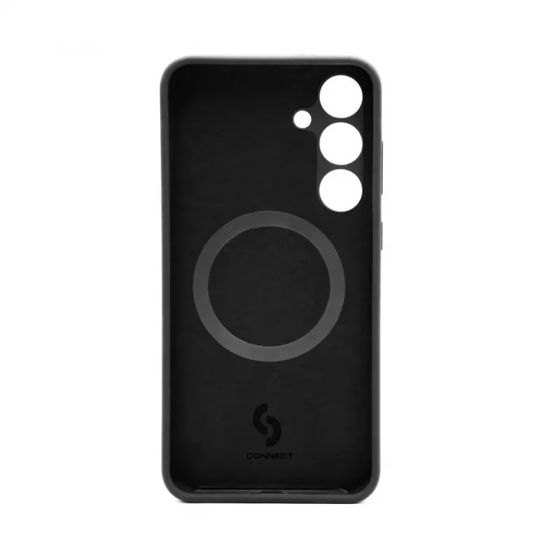 Connect Samsung Galaxy S24 Plus custodia in silicone magnetica Soft Touch Premium Quality nero