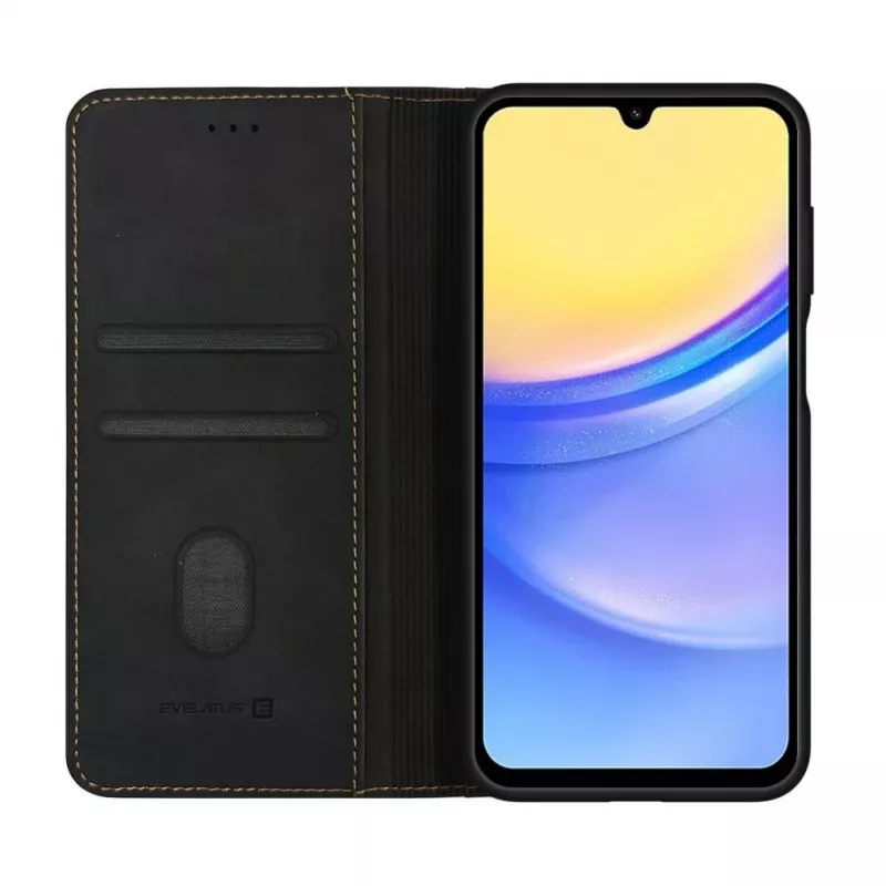 Evelatus Samsung Galaxy A15 custodia a libro Folio nera