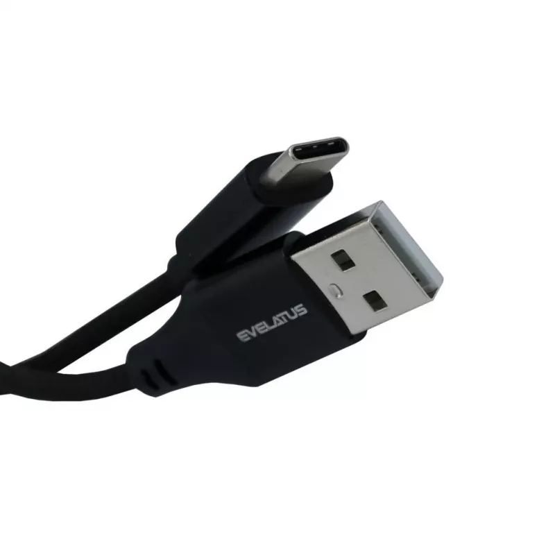 Evelatus AutoSpring cavo a spirale USB A a USB C 1,2 m nero