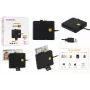 iLike lettore di schede smart USB 4-in-1 con supporto SIM, SD e micro-SD, lettore CAC per documenti, carte bancarie, eID e schede di memoria, nero