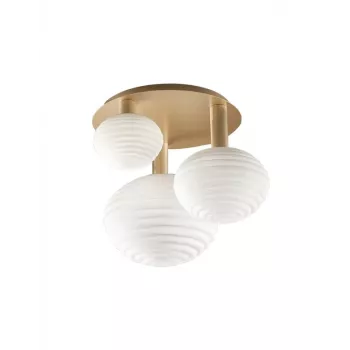 Plafoniera Opalla 3x30 W E27 65 cm bianco
