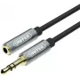 UNITEK cavo prolunga audio 3,5mm 1m - jack a connettore femmina, placcato oro, nero