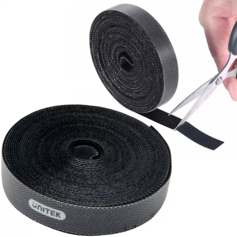 UNITEK OT142BK fascette per cavi in velcro 5m nero