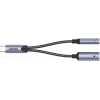 UNITEK adattatore USB-C a ingresso audio 3,5mm & USB-C 60W PD (Space Grey)