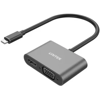 UNITEK adattatore USB-C a HDMI 4K & VGA Full HD