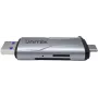 UNITEK lettore di schede SD/microSD USB-A 5Gbps/USB-C Space Grey