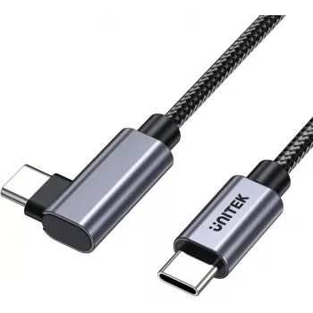 UNITEK cavo USB-C angolare 90° PD 100W 0.5m nero