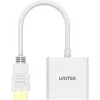 UNITEK adattatore HDMI a VGA, Full HD 1080p, 60Hz, bianco