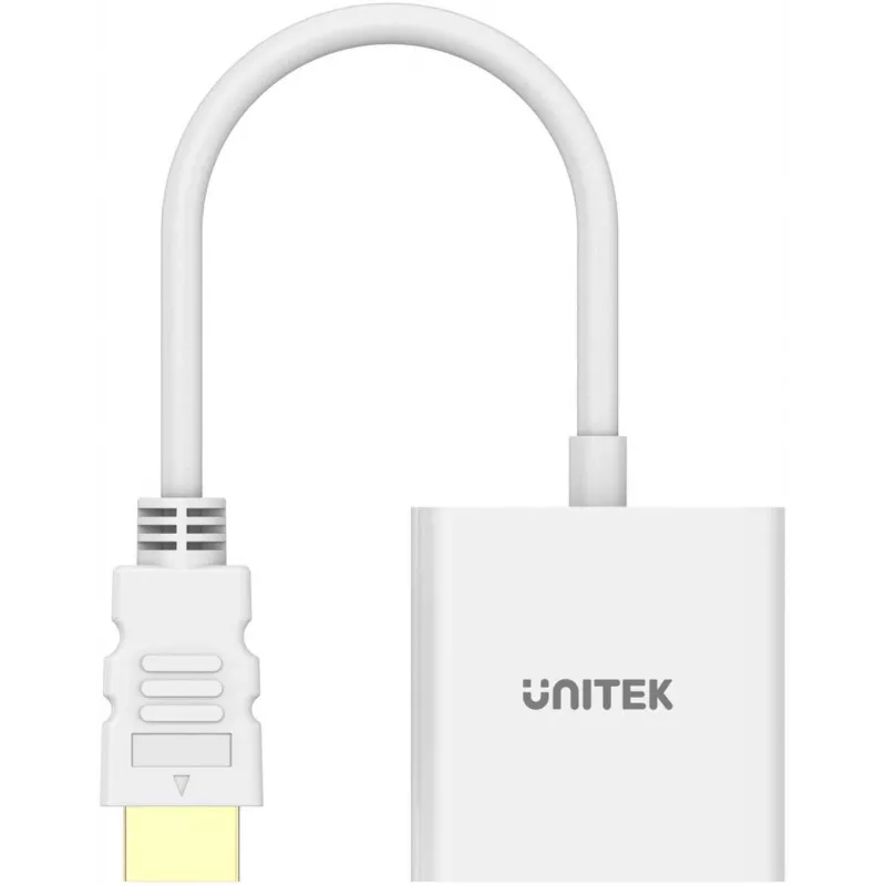 UNITEK adattatore HDMI a VGA, Full HD 1080p, 60Hz, bianco