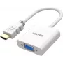 UNITEK adattatore HDMI a VGA, Full HD 1080p, 60Hz, bianco