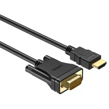 UNITEK cavo HDMI a VGA, Full HD 1080p, 60Hz, 2m, nero