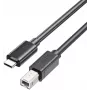 UNITEK cavo stampante USB-C a USB-B 2.0 3m nero