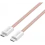 UNITEK cavo USB-C a USB-C magnetico a spirale intrecciato 100W PD rosa 1m